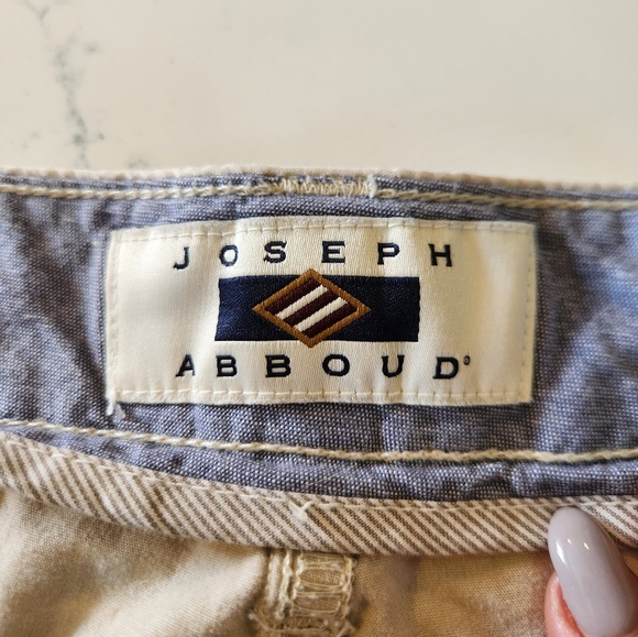 Joseph Abboud 46 Khaki Cargo Shorts 100% Cotton Light Weight - Picture 2 of 7